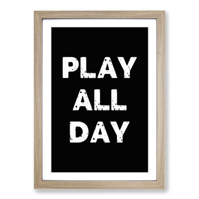 Play All Day - Framed Print