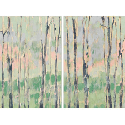 Pastels in the Trees - 2 Piece Print Set on Canvas