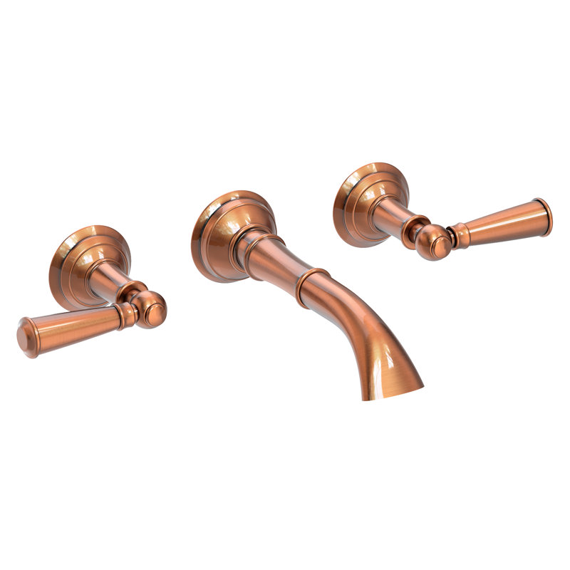 Aylesbury Wall Mount Bathroom Faucet, Antique Copper