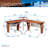 L-Shaped Computer Desk With Pull Out Keyboard Panel