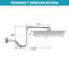Rain Adjustable Shower Head 2.0 GPM GPM-86003578