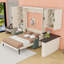 Grand lit escamotable avec canapé et bureau, tiroirs, tablettes-770623778