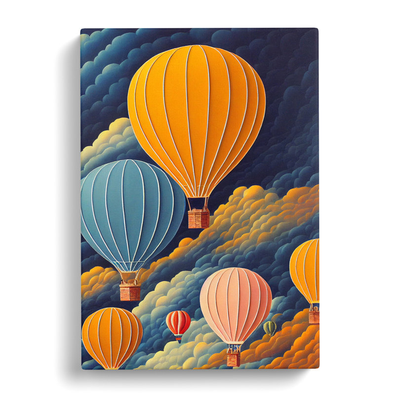 Arpita Hot Air Balloons - Wrapped Canvas Print, 50cm H x 35cm W x 3cm D