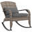Outsunny Outdoor Wicker Adirondack Rocking Chair, Patio Rattan Rocker Chair With High Back, Seat Cushion, And Pillow For Garden, Porch, Balcony, Gray-2132417670