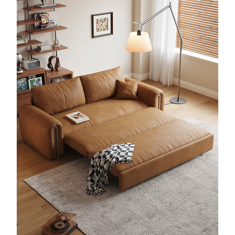 Mid-century Style Cat Scratch Fabric Extendable Storage Living Room Sofa, 35.4" H x 70.1" W x 33.5" D
