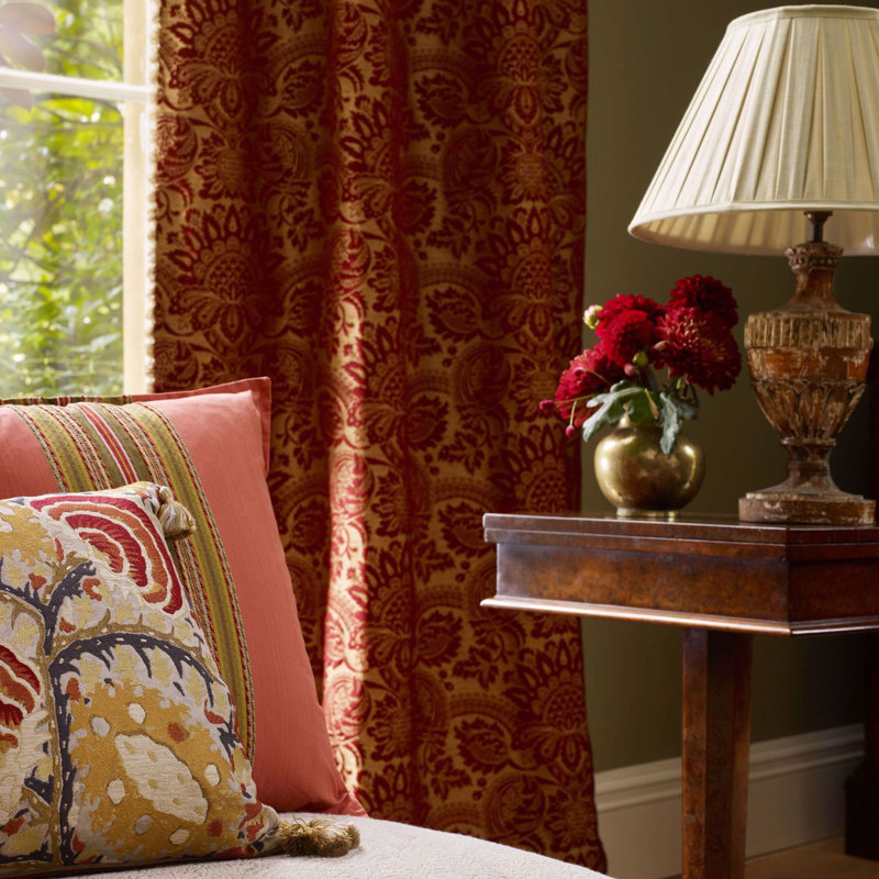 Suffolk Pomegranate Brocatelle Fabric, Wedgwood Blue