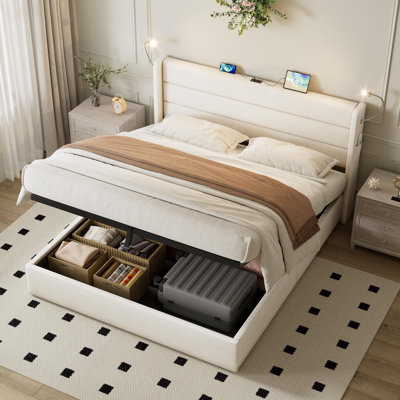 Upholstered Ottoman Storage Bed