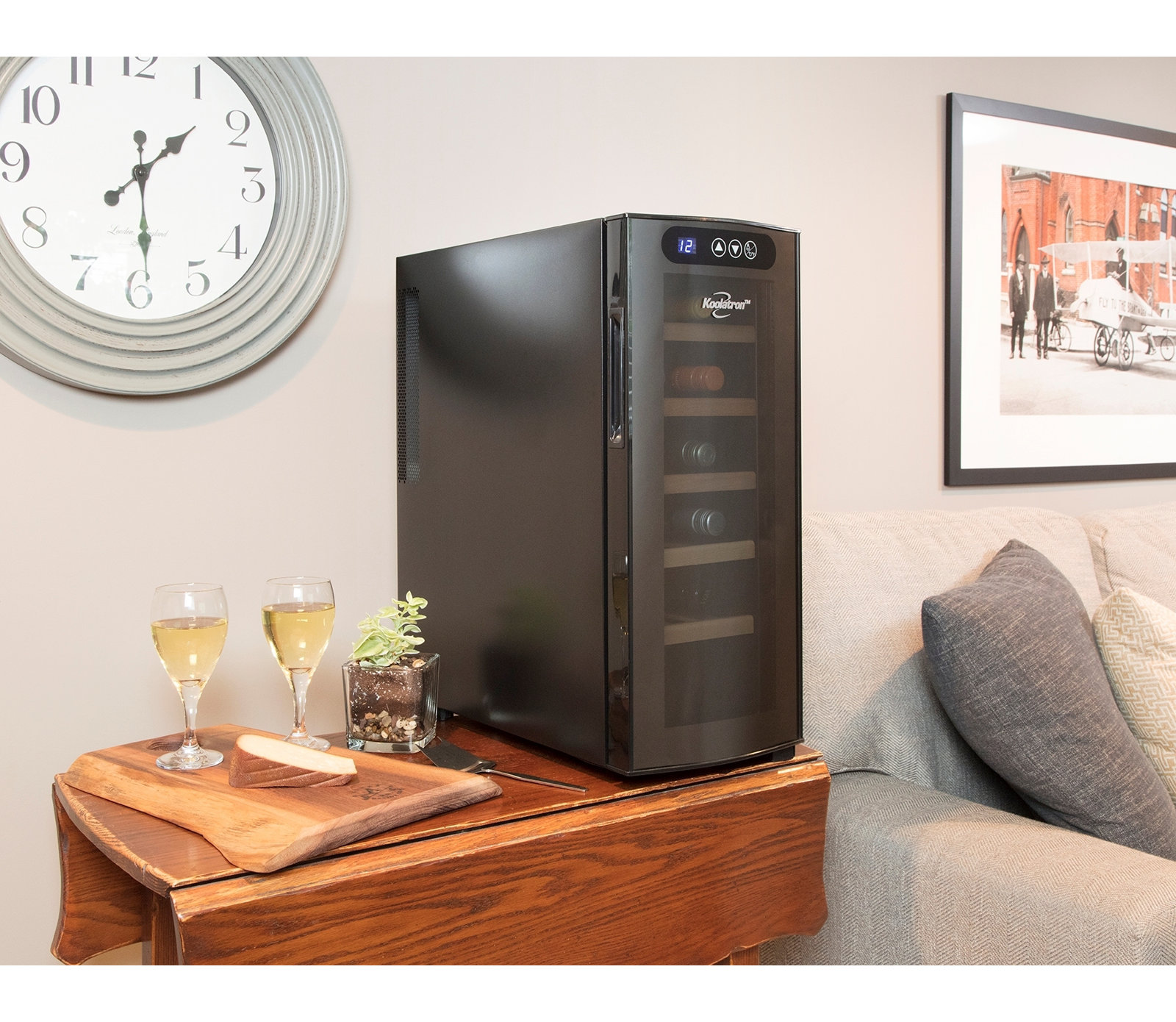 Koolatron Single Zone 10" Freestanding 12 Bottle Wine Refrigerator | Fridge.com