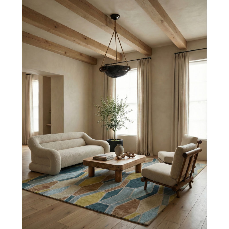 Beaman Wool Geometric Indoor Rug, Rectangle 9' x 12'