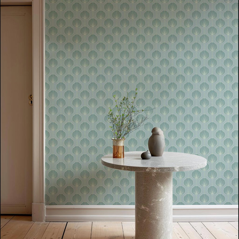 Deco Lily - Wallpaper, Tan, Peel & Stick