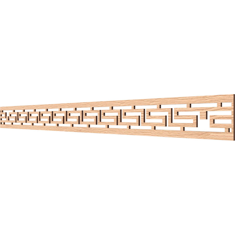Moulure de panneau H T, H 4 po x l 46,375 po x P 0,25 po, Chêne rouge