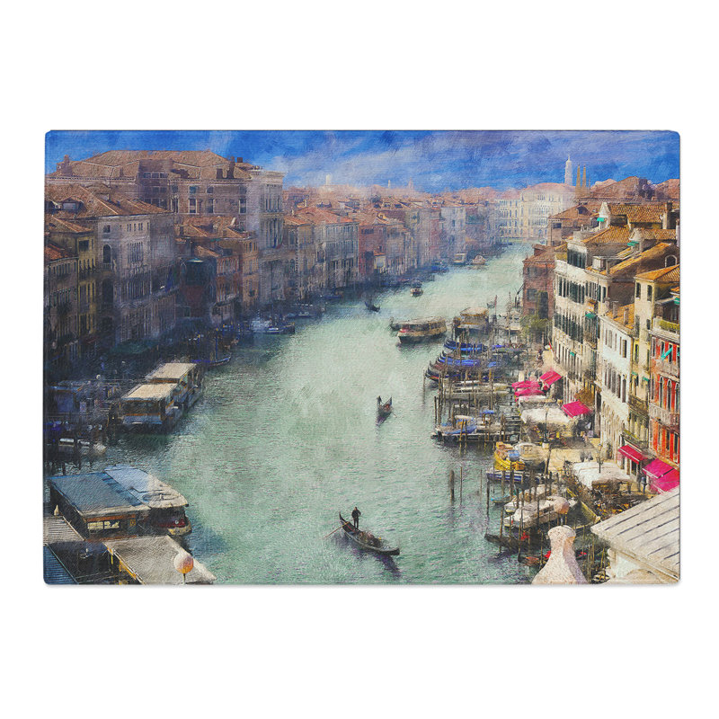 Tempered Glass Grand Canal in Venice Italy Chopping Board, 28.5 cm x 39 cm