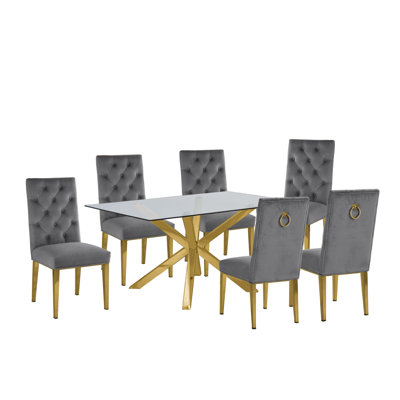 Avalon Pedestal Dining Set