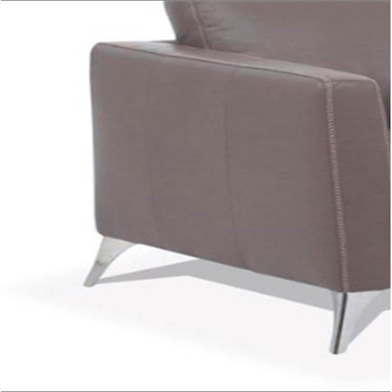 Chaise en cuir taupe de Malaga (assemblée), Brown Leather