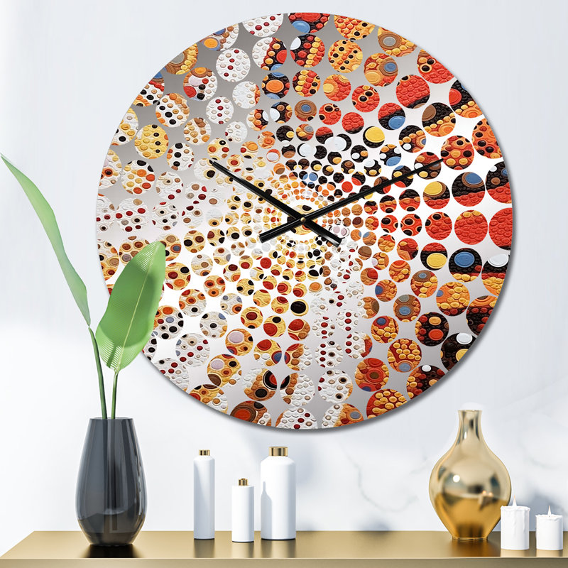 Shyna - Horloge murale abstraite transitionnelle, Petit