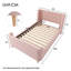 3FT Velvet Upholstered Bed-652684066