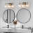 3 - Light Dimmable Vanity Light Black And Brushed Gold Finish With Textured Glass Shade
