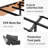King Size Metal Platform Bed Frame, Vintage Brown Square Bed with Under-Bed Storage, No Box Spring Needed-1927353358