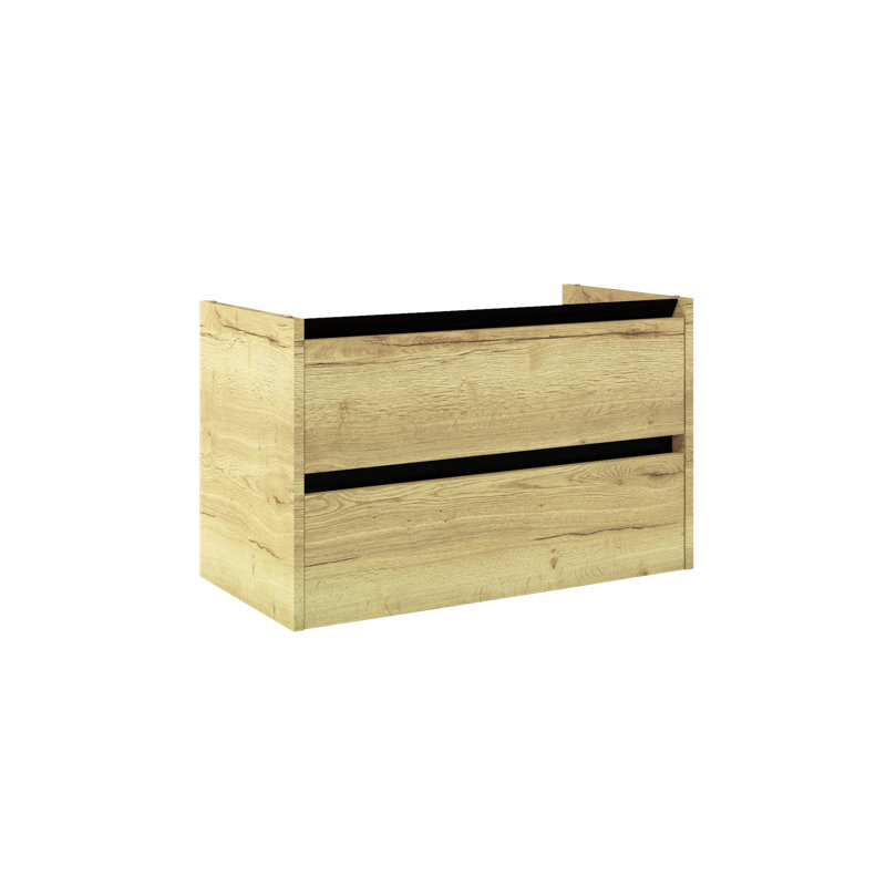 Mcelfresh 82cm Single Bathroom Vanity Base Only, Oak Halifax