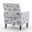 Fauteuil en mélange de polyester à motifs