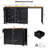 74.8" Kitchen Island With Extendable Dining Table, Kitchen Storage Cart With 3 Drawers, Power Outlet, Rolling Kitchen Island On Wheels With Spice Rack And 2 Door Cabinet, For Kitchen-1852184358