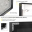 Miroir mural rectangulaire noir 36 x 24 pouces - Cadre en aluminium rouille, design luxueux, fixation murale, métal antirouille, reflet HD