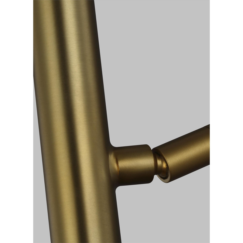 Nodes 1 - Light Swing Arm, Burnished Brass, 48.38" H x 8" W x 19.88" D