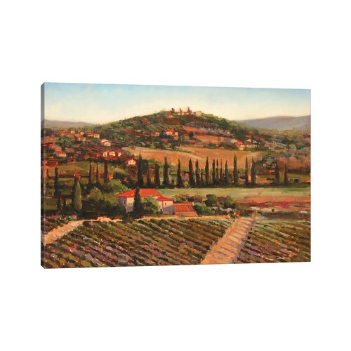 Bless international Tuscan Villa On Canvas by Joseph Cates Painting ...