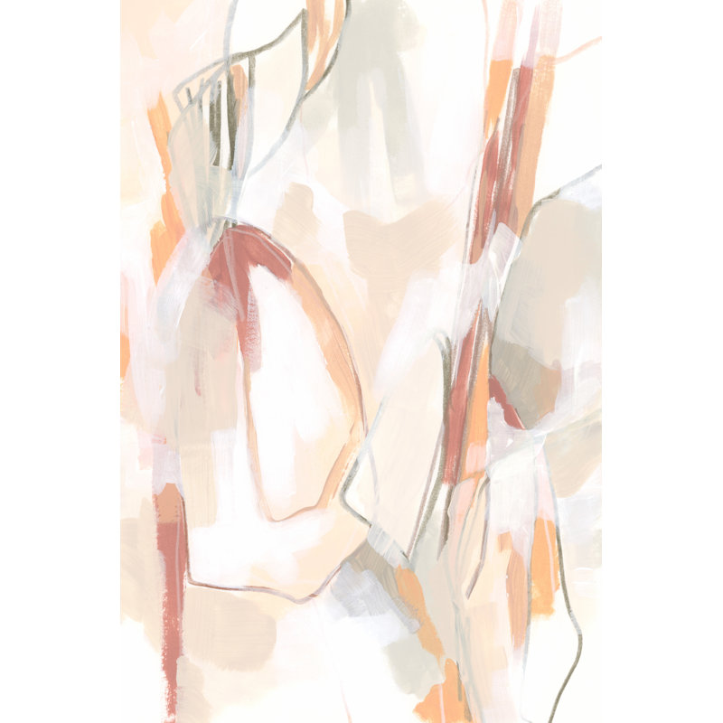 Peach Puzzle II - Wrapped Canvas Print, 46cm H x 30cm W x 3.8cm D