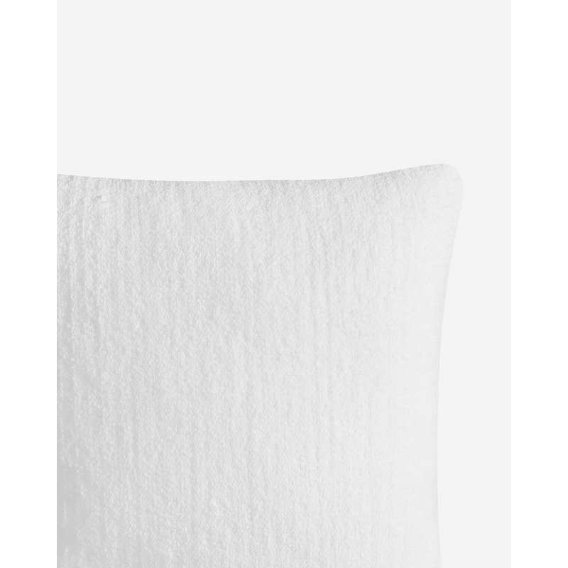 Snug Throw Pillow, Clear White, 20" H x 20" W