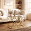 40 cm W Glass Bedside Table