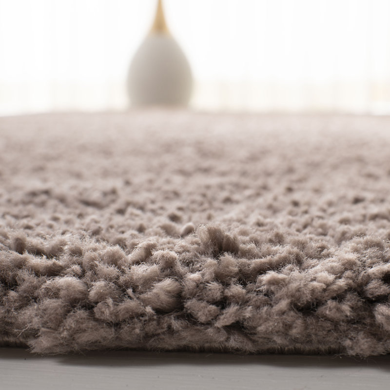 Brittney Performance solid color shag rug, Taupe, Rectangle 8 pi x 10 pi