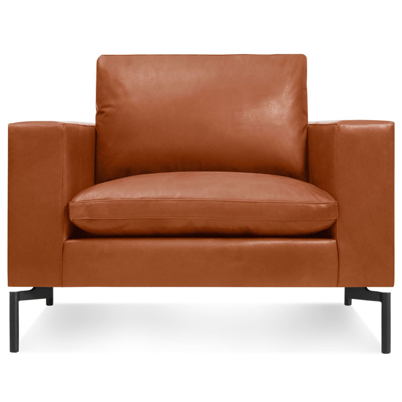 New Standard Upholstered Armchair, Black, Dark Brown Polyester Blend