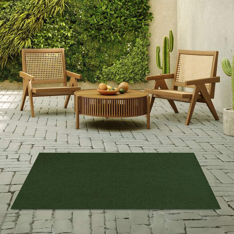 Tapis intérieur / extérieur tissé à la machine Gatien, Tapis de couloir 3 pi x 46 pi