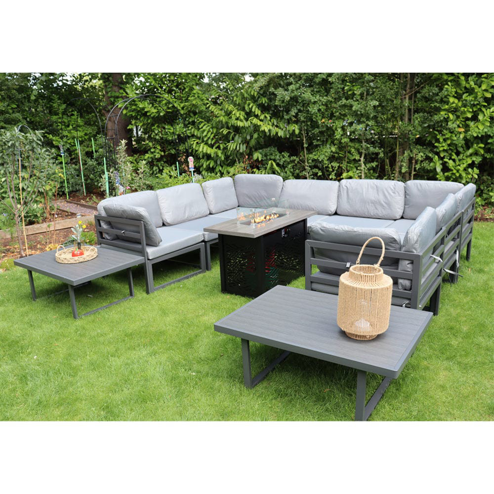 Rectangle Steel Natural Gas Smokeless Fire Pit Table