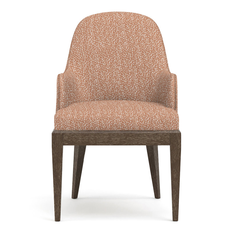 Chaise avec accoudoirs rembourrée Maidstone, Perigold ‑ Adobe Scardino, Piètement