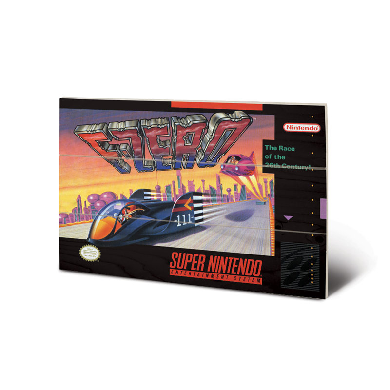 F-Zero - No Frame Print on Wood