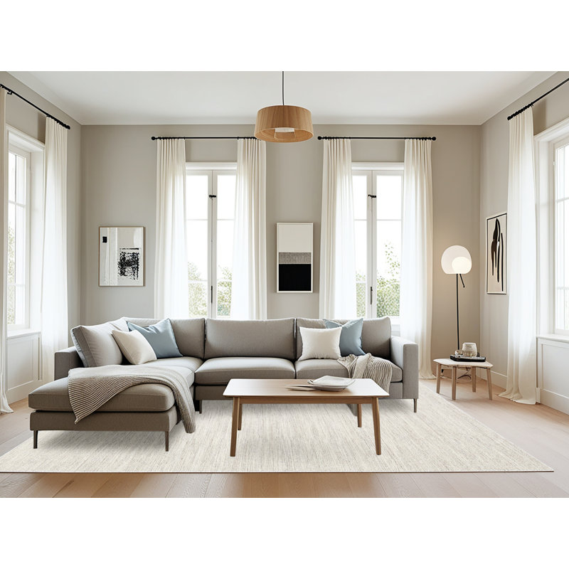 Surface beige contemporaine tapis, Rectangle 8 pi x 10 pi