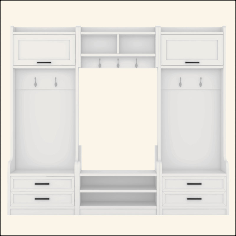 Portemanteau amovible 4 en 1 avec rangement et 7 crochets, portemanteau multifonctionnel avec tiroirs et armoire de rangement, banc à chaussures pour le vestibule