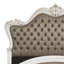 Lit Sicily, cadre sculpté classique, similicuir gris touffeté-112254056-122056822