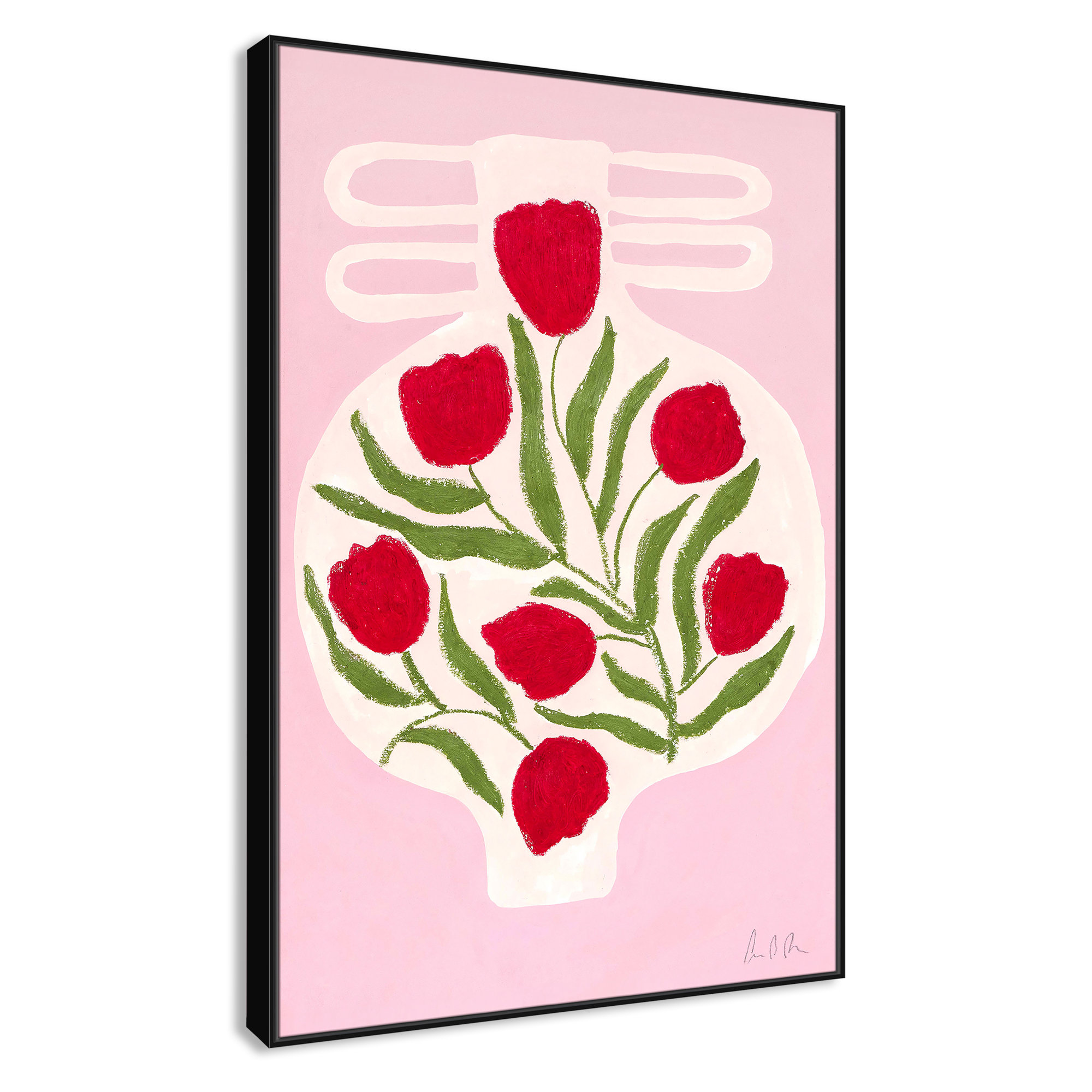 Vase No. 02 Print by Camilla Bergqvist, 61.5" H x 41.5" W, Black