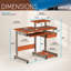 Bureau d'ordinateur complet, fini bois