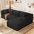 106" Boneless Deep Seat Modular Sofa With Lounge Chair & Memory Foam-718366718-718366713