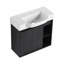 Meuble-lavabo mural avec lavabo en céramique et tablettes ouvertes-129865325-129865327