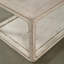 Vandemark Artissance Peking Coffee Table, 47-Inch Long Wooden Coffee Table with Base, White Wash Finish, Rustic
