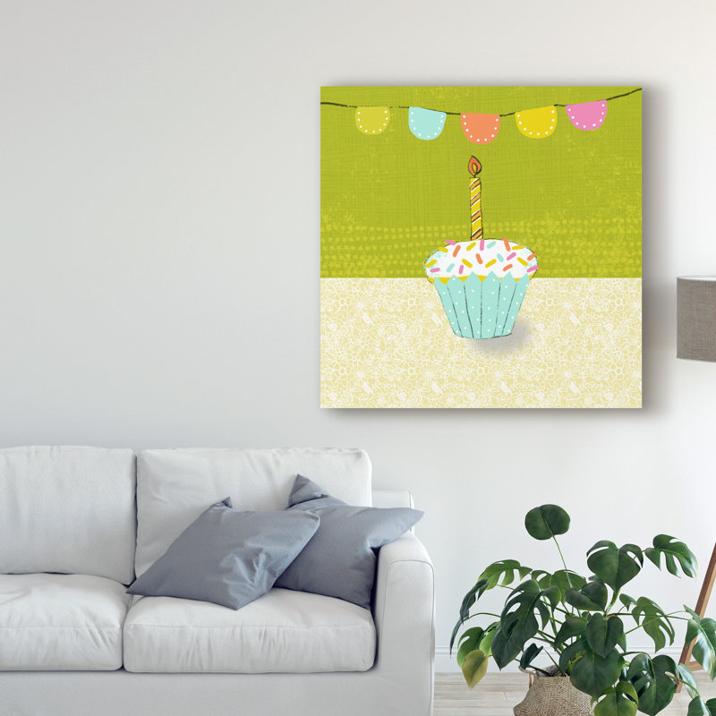 « rétro birthday iii », art sur toile, H 14 po x l 14 po x P 2 po