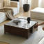 Table basse luxueuse en noyer noir clair-105490465