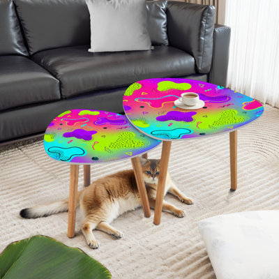 Ensemble de 2 tables basses gigognes Triangle