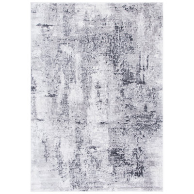 Minyard Abstract Gray/Ivory Area Rug
