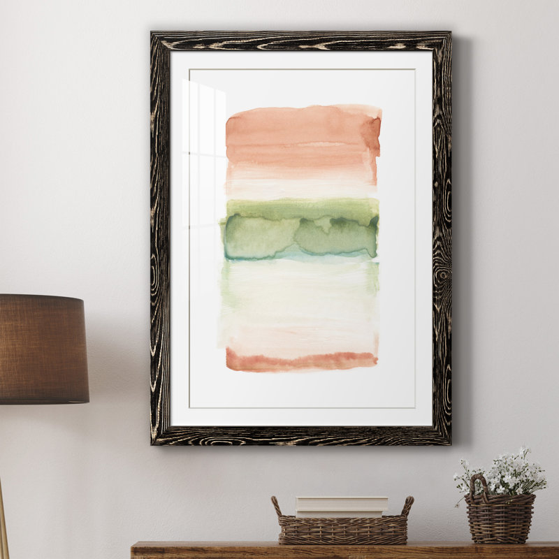 Skye II - Peinture encadrée sur papier, Papier encadré noir, H 37,5 po x l 27,5 po x P 1,5 po